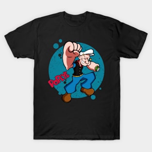 Sailor Mans Strength Celebrate Popeyes Mighty Feats and Epic Battles on this Iconic Cartoon T-Shirt